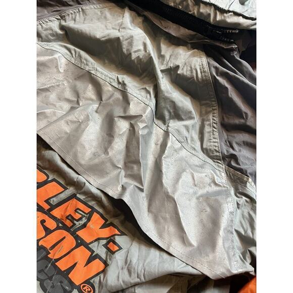 Harley Davidson Mens Full Zip Gray Logo Reflective Light WeightJacket Size SMall - Picture 12 of 13